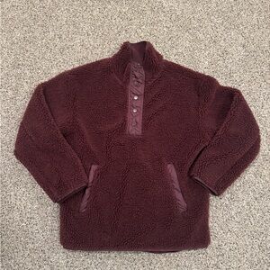 Athleta Sherpa Snap Sweatshirt/Jacket